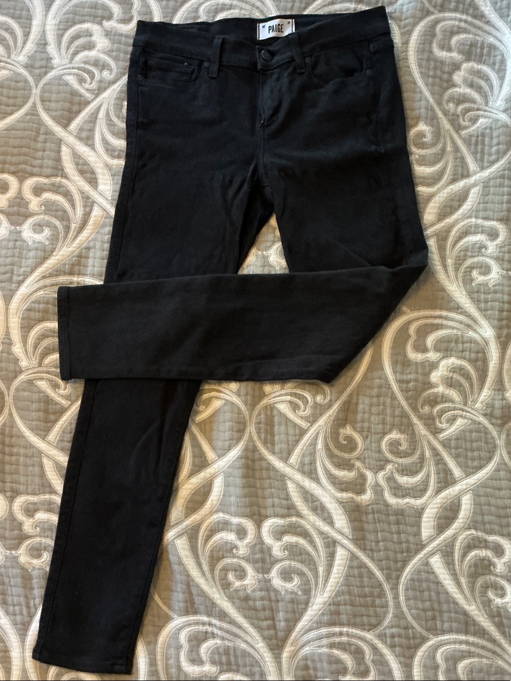 PAIGE Verdugo Ankle Black Skinny Jeans Size 29